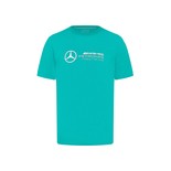 Mercedes AMG F1 2024 Herren-T-Shirt mit großem Logo, ultrablaugrün