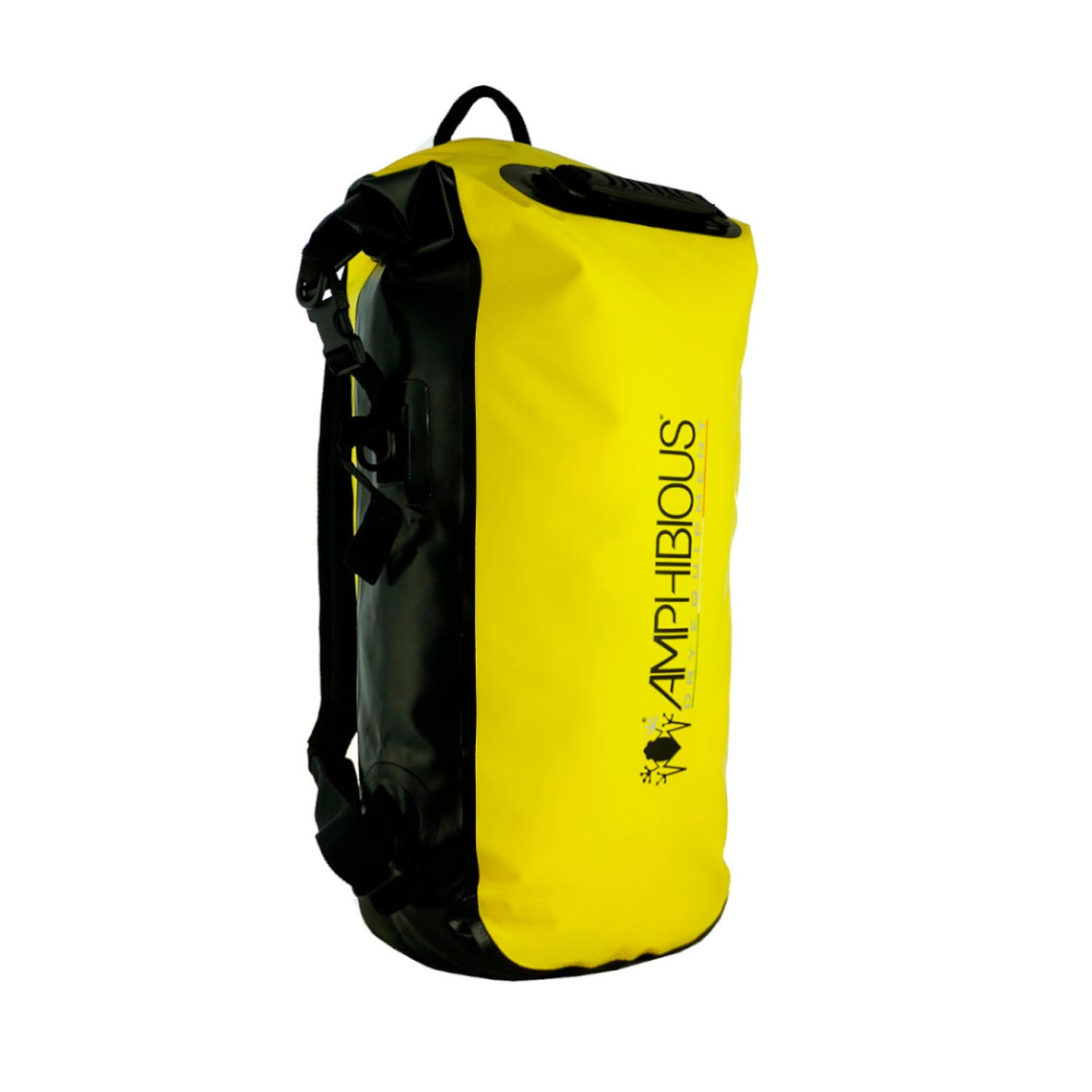 Amphibious Yucatan Wasserdichter Rucksack 30 Liter – Schwarz, Mit Quick-Proof-Verschluss, Reflektierend