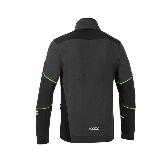 Sparco Herren Kapuzensweatjacke TECH Grau-Grün