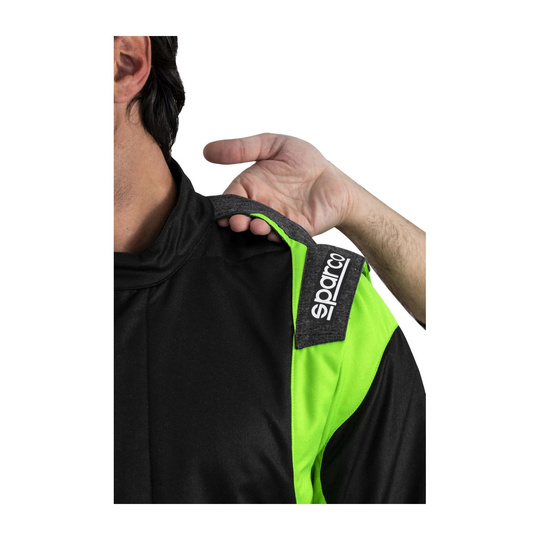 Sparco Rennoverall FUTURA Schwarz-Grün (FIA)