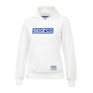 Sparco Damen Kapuzensweatjacke ORIGINAL Weiß
