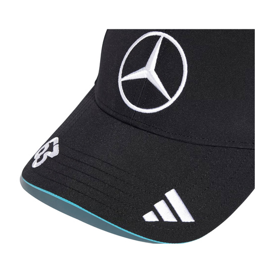 Mercedes AMG F1 2025 Baseballkappe Russell Schwarz