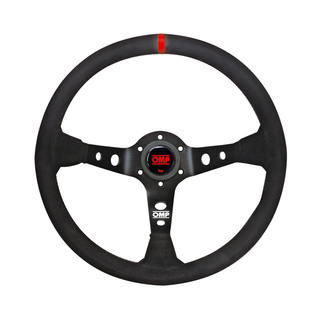 OMP Lenkrad Corsica schwarz/rot Wildleder