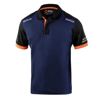 Sparco Poloshirt Tech marineblau/orange