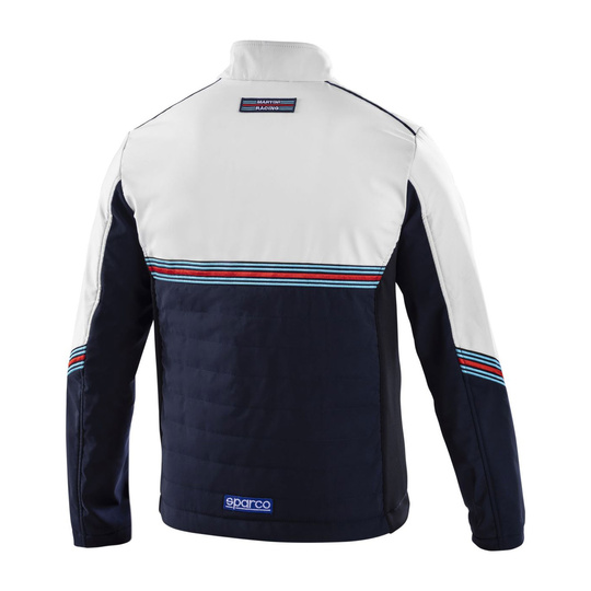 Sparco Herren Softshelljacke Martini Racing Marineblau/Weiß