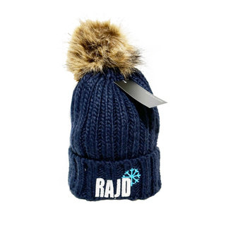 Rajd Barbórka Kinder-Beanie Bommel marineblau