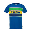 Ayrton Senna F1 2025 Herren T-Shirt Hashtag Blau