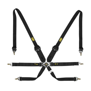 OMP 6-Punkt-Gurt Saloon Pull Down schwarz (FIA)