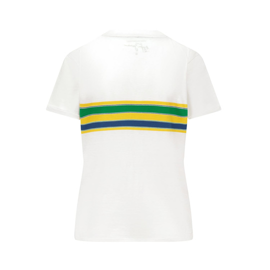 Ayrton Senna F1 Damen T-shirt Stripe