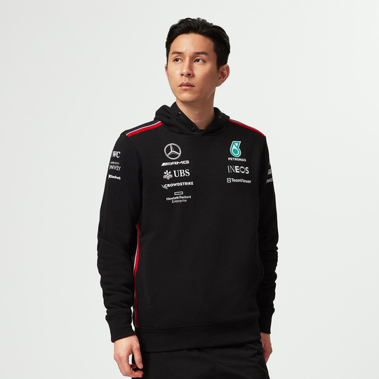 Herren Hoodie Team Schwarz Mercedes AMG F1 