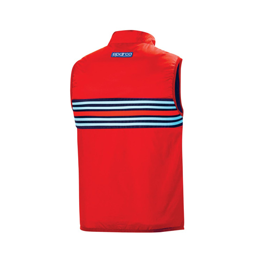 Sparco Herren Weste Stripe Martini Racing Rot