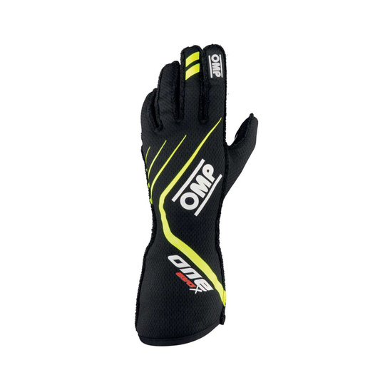 OMP Handschuh ONE EVO X Schwarz/Gelb (FIA)