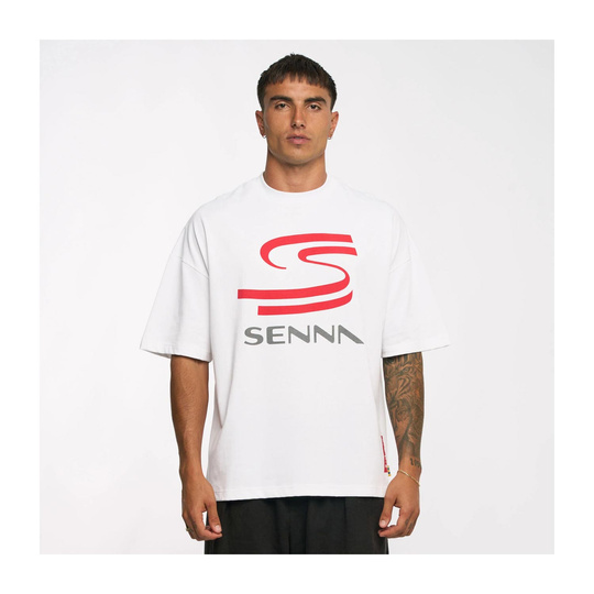 Ayrton Senna F1 2025 Herren T-Shirt Double S Oversize