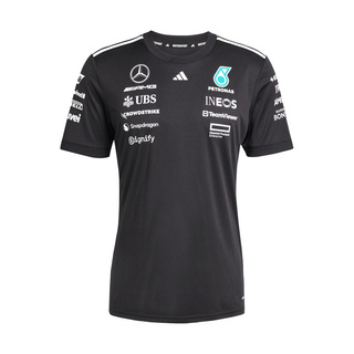 Mercedes AMG F1 2025 Damen T-Shirt Team Schwarz