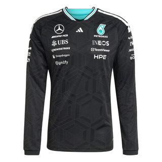 Mercedes AMG F1 2026 Langarmshirt Authentic Team schwarz