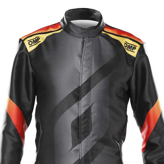OMP Kinder-Kartanzug KS-X Art schwarz/rot (FIA)