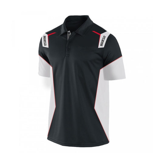 Sparco Herren Polohemd NEW SKID Schwarz