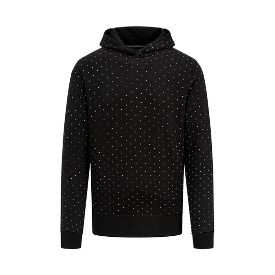 Herren Hoodie Polka Dot Schwarz Mercedes AMG F1 
