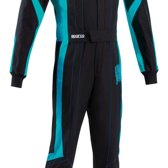 Sparco Kartanzug Thunder schwarz/blau (FIA)