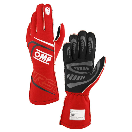 OMP Handschuhe First MY25 rot (FIA)