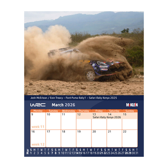 McKlein 2026 Desktop Rally Kalender - History meets the Present