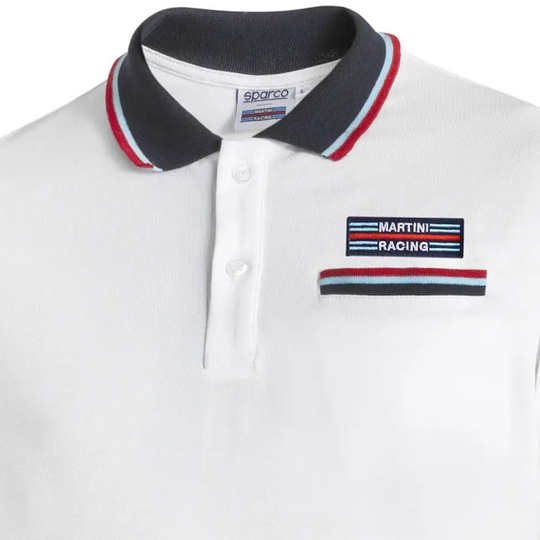 Sparco Poloshirt Martini Pocket weiß