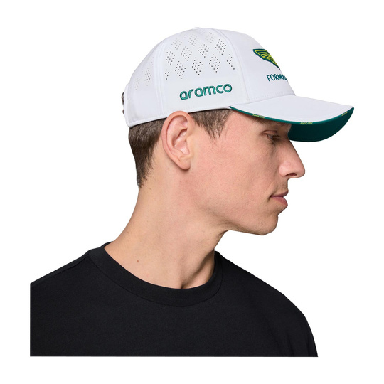 Aston Martin F1 2025 Herren Baseballkappe Team Weiß