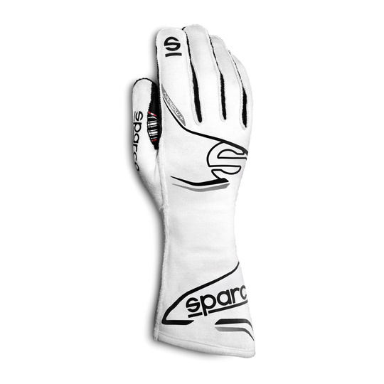 Sparco Handschuhe Arrow+ weiß/schwarz (FIA)