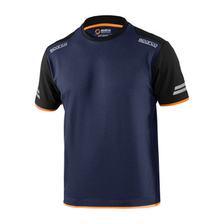 Sparco T-Shirt Tech marineblau/orange