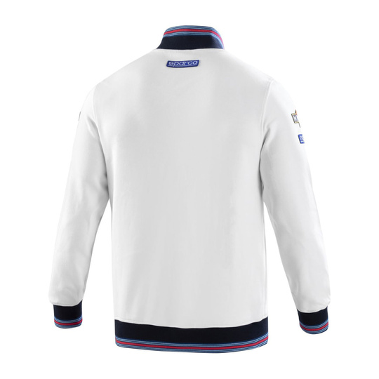 Sparco Herren Zip Sweatshirt Martini Weiß