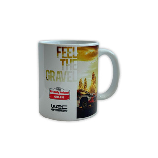 Rally Poland WRC Keramiktasse Sunset weiß