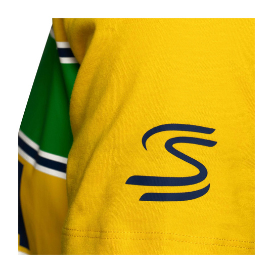 Ayrton Senna F1 2025 Herren T-Shirt Hashtag Gelb