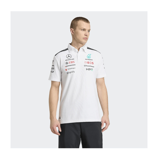 Mercedes AMG F1 2026 Team Poloshirt weiß