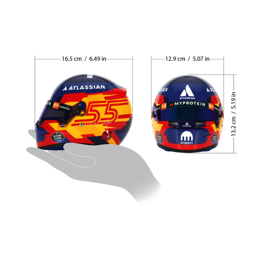 Williams Racing 2025 Miniaturhelm 1:2 Carlos Sainz