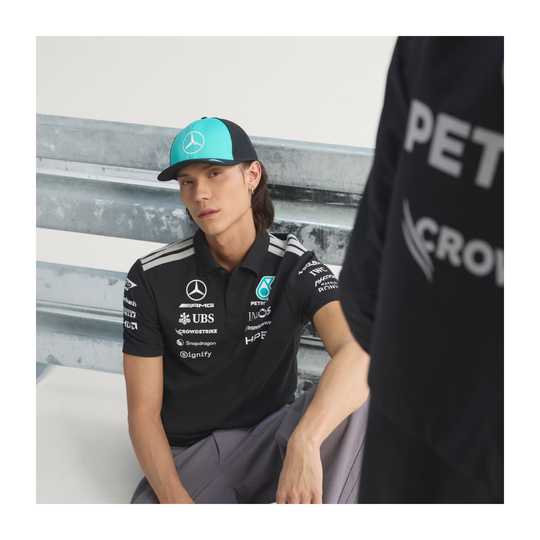 Mercedes AMG F1 2026 Team Poloshirt schwarz