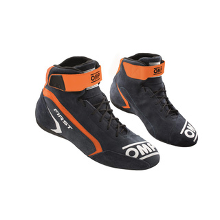 OMP Fahrerschuh FIRST MY21 Marineblau/Orange (FIA)
