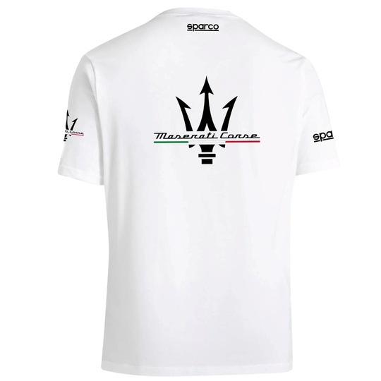 Sparco T-Shirt Maserati Corse weiß