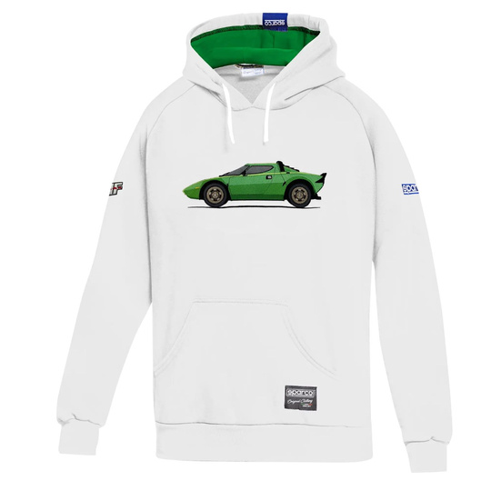 Sparco Kapuzenpullover Lancia HF Gr 4 weiß