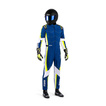 Sparco Kinder-Kartanzug Kerb blau/gelb (FIA)