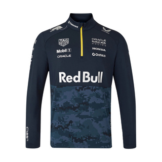 Red Bull Racing 2024 Team Sweatshirt mit 1/4-Reißverschluss für Herren