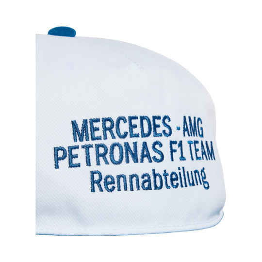 Mercedes AMG F1 2026 Cap mit flachem Schirm Blue Wonder