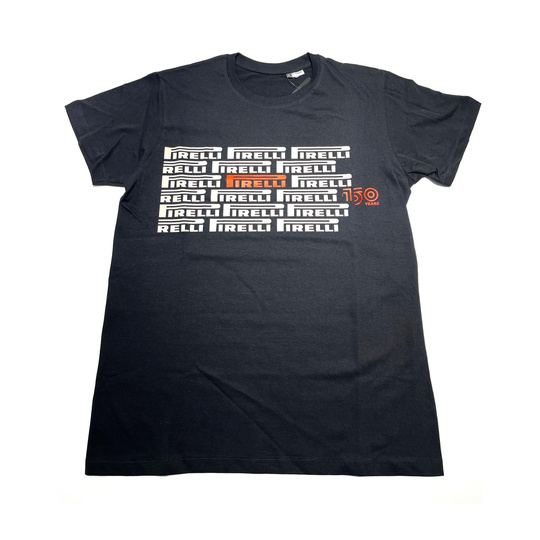 Pirelli Herren T-shirt 150 Jahre Schwarz