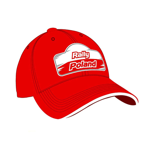Rallye Polen ERC Herren Baseballkappe Logo Rot