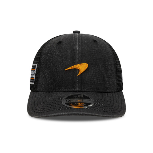 McLaren F1 2025 Herren Baseballkappe Washed Schwarz