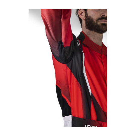 Sparco Kartoverall PRIME K 8877-2022 Schwarz-Rot (FIA)