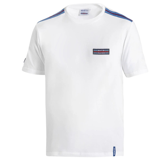Sparco Herren T-shirt Martini Racing Top Stripes weiß