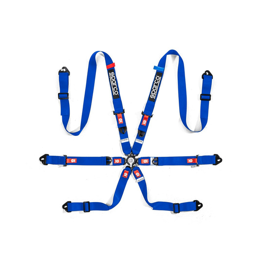 Sparco Renngurt COMPETITION H-2 PU Blau (FIA)