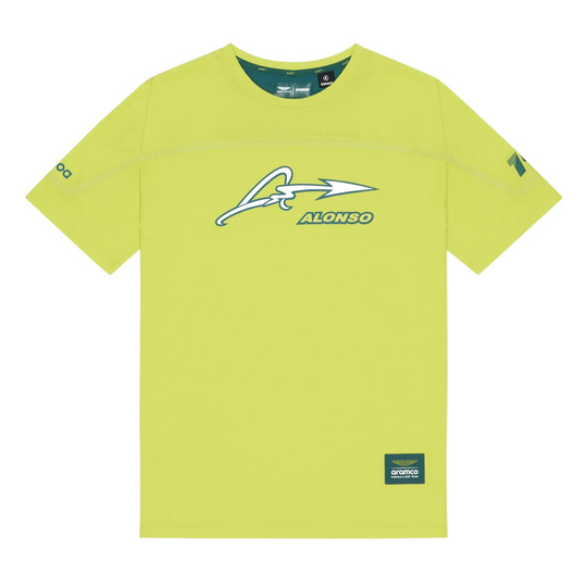 Aston Martin F1 Fernando Alonso T-Shirt Band Kimoa limettengrün