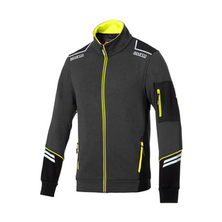 Sparco Sweatjacke Tech grau/gelb