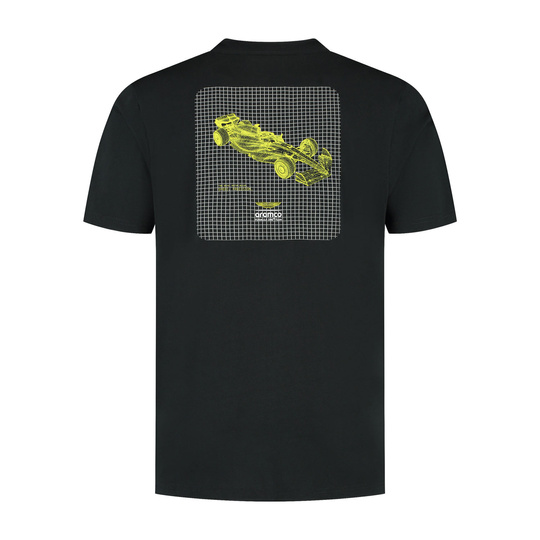 Aston Martin F1 2025 Herren T-Shirt Wireframe Graphic